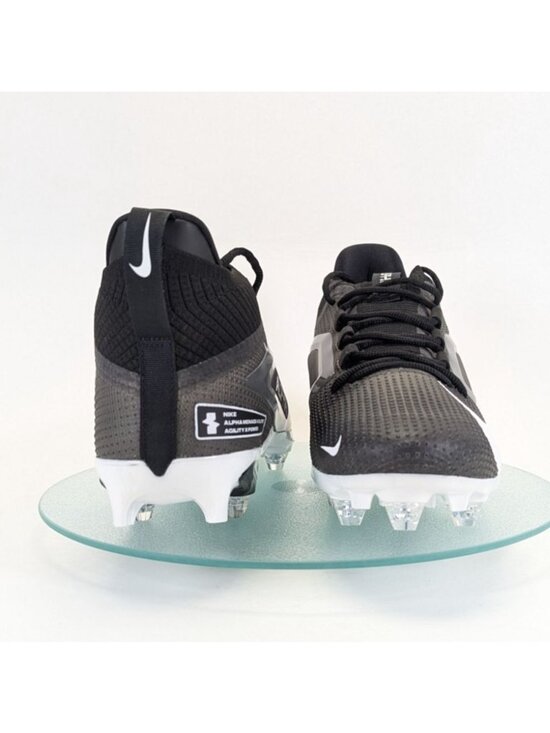 Nike Alpha Football Cleats Mens 11.5 Black White Molded Spikes Shoes HF4550-001